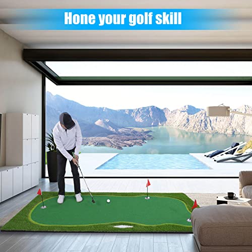 BOBURN Golf Putting Green Mat 5x10FT Green