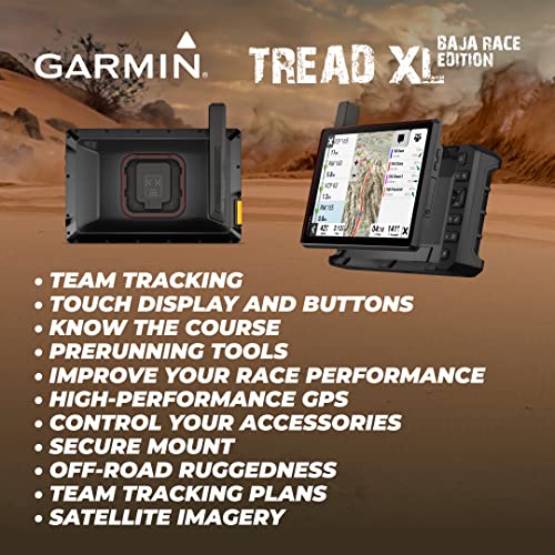 Wearable4U Garmin Tread XL Baja Race Edition Off-Road GPS Navigator with Earbuds Bundle