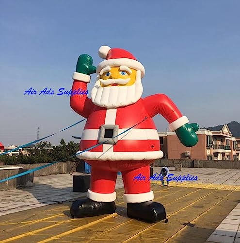 Air-Ads Supplies 15ft Inflatable Advertising Giant Santa with Blower Red Green