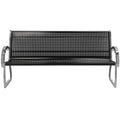 Commercial Zone 725101 6' Skyline Bench Steel Stainless Steel Black