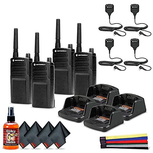 Motorola RMU2040 On-Site 2-Way Radio Bundle with Remote Speaker Mics and Accessories