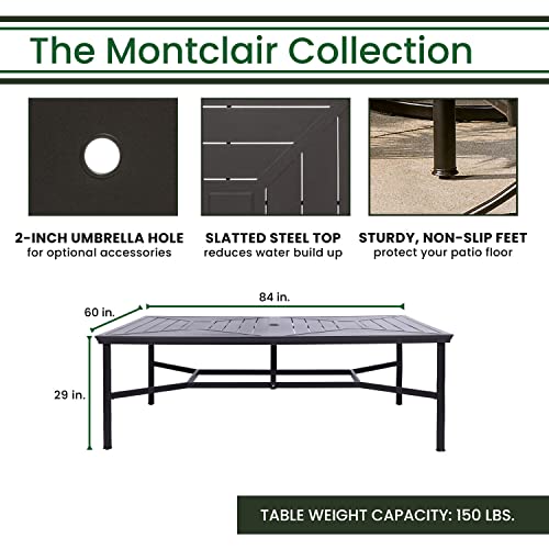 Hanover Montclair 11-Piece Outdoor Dining Set Navy