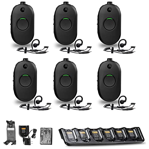 Motorola Solutions 6 x CLP1010e 1-Channel 2-Way UHF Business Radio with Multi-Unit Charger Black