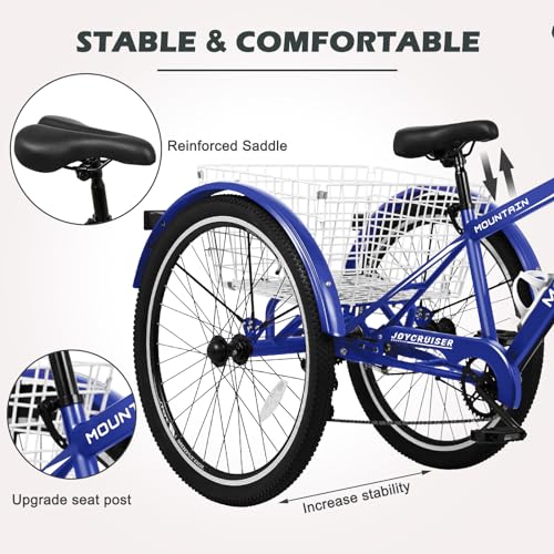 Barbella Adult Mountain Tricycle Navy-Blue