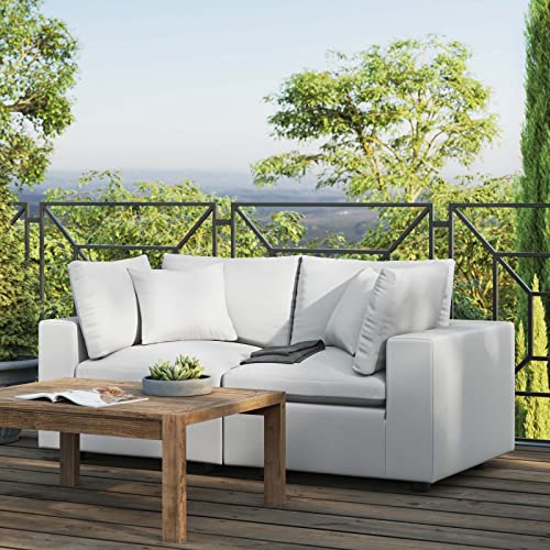 Modway Commix Overstuffed Outdoor Patio Loveseat White