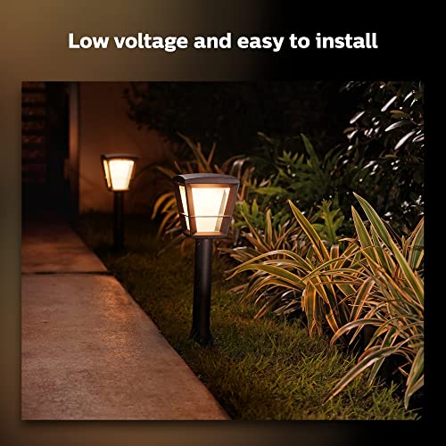 Philips Hue Econic Outdoor Smart Pathway Light Black - 4 Pack LED Walkway Lights