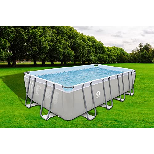 JLeisure Avenli Above Ground Rectangular Swimming Pool Gray