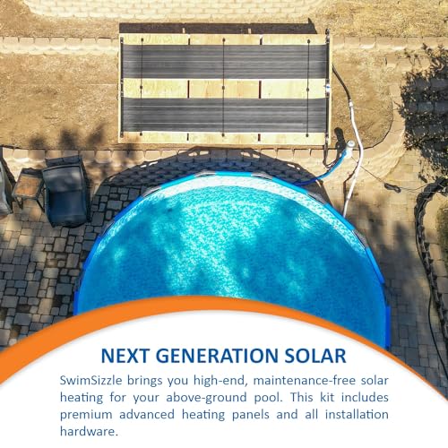 SolarPoolSupply SwimSizzle Ultimate Above Ground Pool Solar Heater - For Pool Size: 30-31ft. Round/Up to 18’x36’ Oval