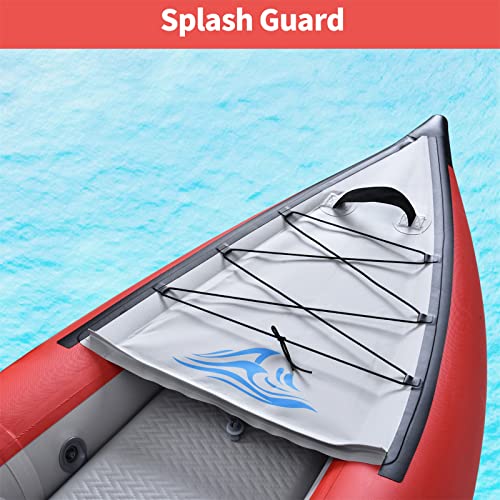PRODCA Inflatable Kayak Set with Paddle & Air Pump, Portable Deluxe Tandem 2 Person Kayak