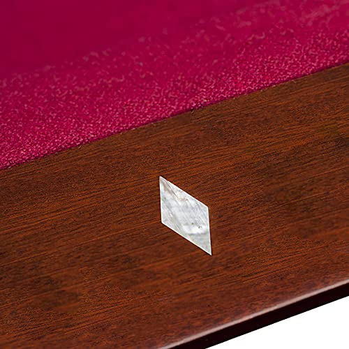 Hathaway Augusta 8-ft Pool Table with Burgundy Felt - Mahogany Finish