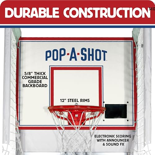 Pop-A-Shot Pro Single Shot Basketball Arcade White