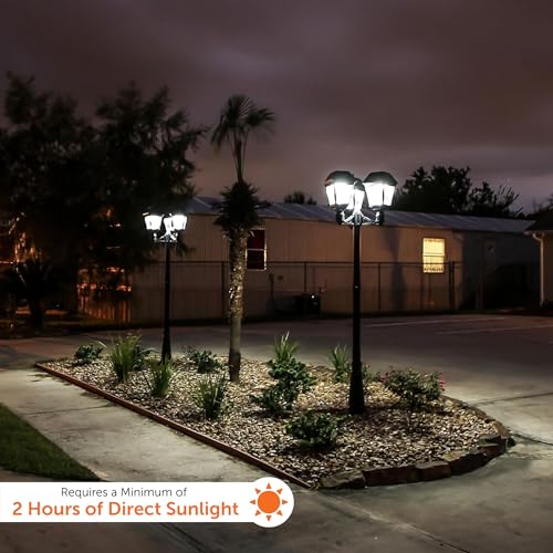 Gama Sonic Imperial III Solar Post Light Black