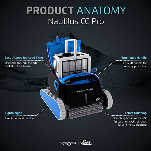 Dolphin Nautilus CC Pro Robotic Pool Vacuum Cleaner Black