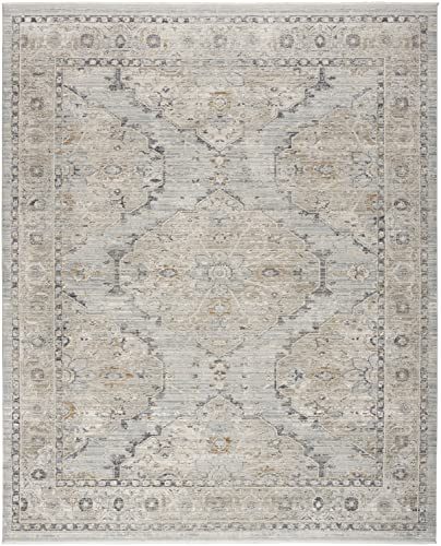 Nourison Nyle Distressed Area Rug Light Blue 12' x 15'9