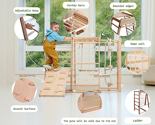 Wood And Hearts Indoor Montessori Play Gym Beige