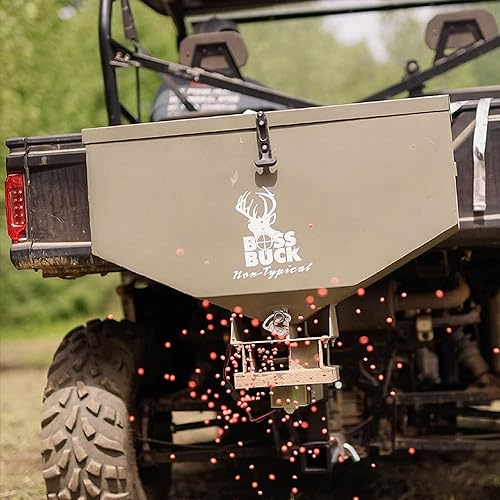 Boss Buck ATV Spreader with Adjustable Flow Rate & 4 Prong Tail Light Adapter, 2 Pack