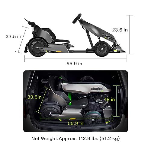 Segway Ninebot Electric GoKart Pro 23mph 15.5 Mile Range Black