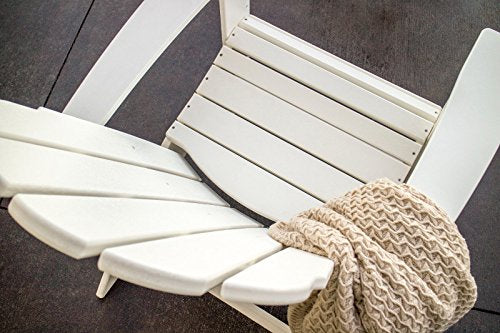 Polywood Vineyard 5-Piece Oversized Adirondack Chair Conversation Set Slate Grey