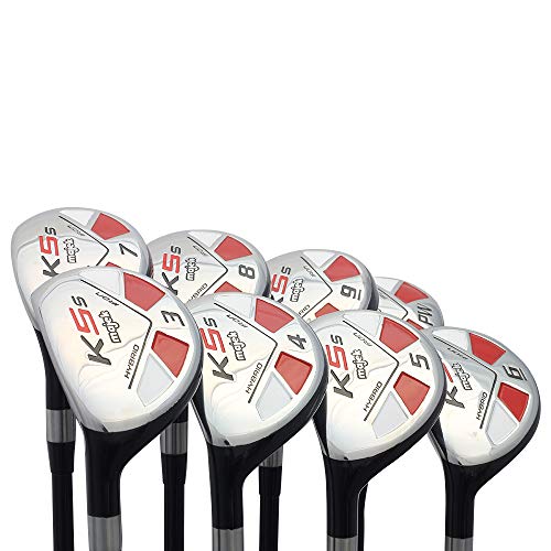 Majek Left Handed Golf Senior Men's All Hybrid Complete Set Black