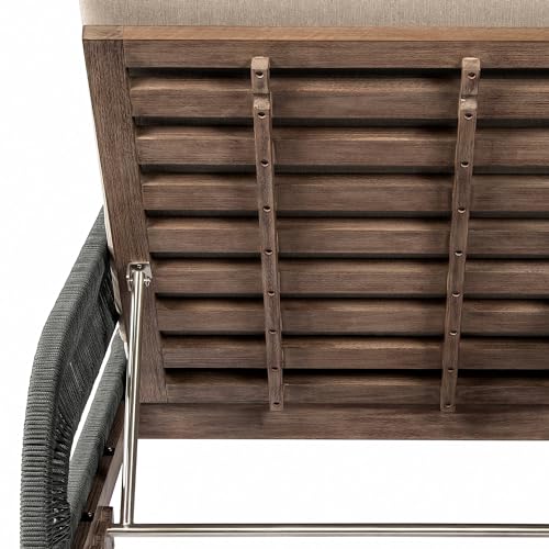 Armen Living Orbit Modern Outdoor Patio Chaise Lounge Chair Taupe