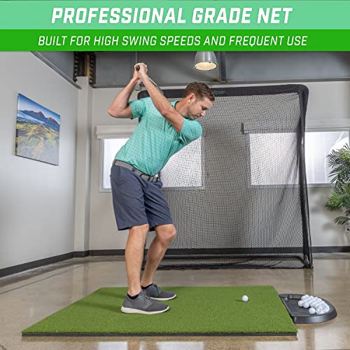 GoSports Elite Golf Practice Net with Steel Frame Black