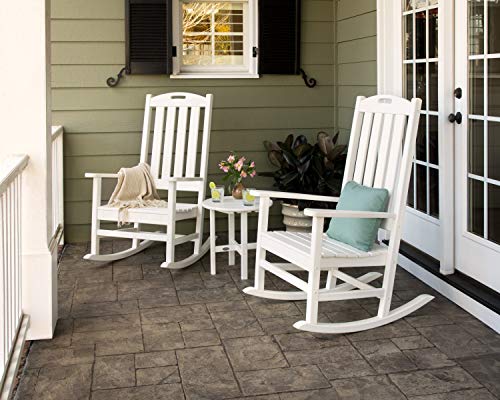 Polywood Nautical Rocking Chair Set Black