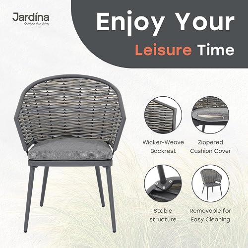 JARDINA Outdoor You Living 9-Piece Rattan Patio Dining Set with Extendable Aluminum Table for 8 Chairs