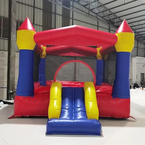 Alessia Cara Commercial PVC Castle Bounce House with Slide Red Yellow Blue
