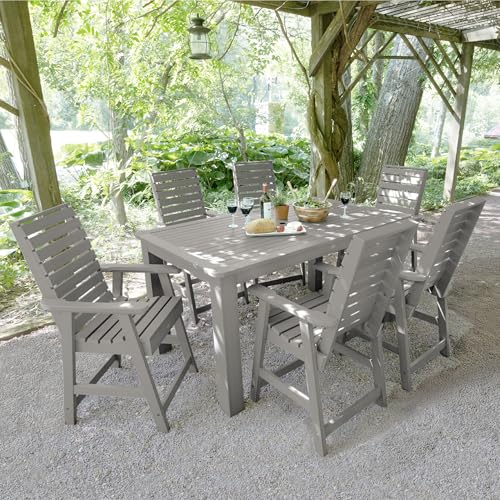 Highwood Weatherly 7pc Rectangular Counter Height Dining Set 72" x 42" Harbor Gray