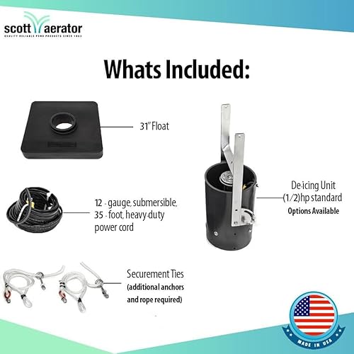 Scott Aerator Floating De-Icer for Lakes & Ponds 1HP 230V Stainless Steel