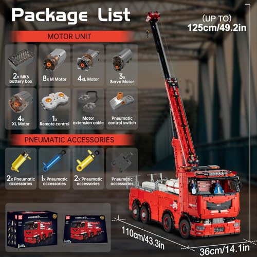 Mould King Tow Truck Technic Building Kit Red