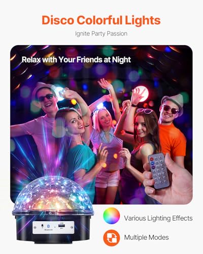 VEVOR Inflatable Nightclub Party Tent with Disco Lights, 26.2 x 19.7 x 13.1 Ft, Black