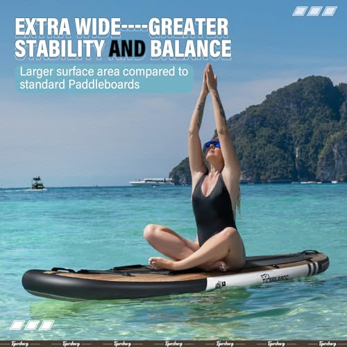 TIGERXBANG Paddle Board 10.8 Stand Up Inflatable SUP Indian Black