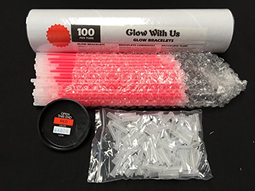 Glow With Us Red Glow Stick Bracelets 2500 Pack