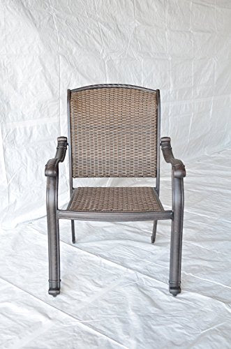 Patio Land Santa Clara Outdoor Dining Set of 8 Chairs Dark Bronze
