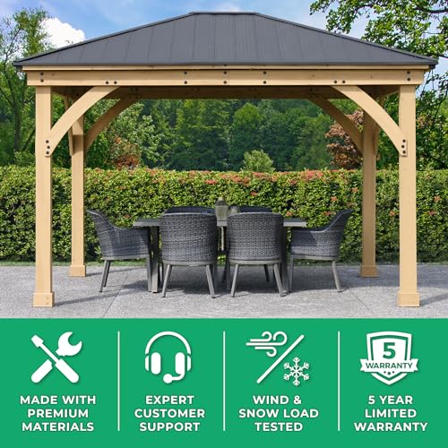 Yardistry 11 x 13 Meridian Gazebo Graphite