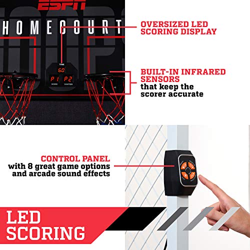 ESPN Indoor Basketball Arcade Game Premium Black/Red/White