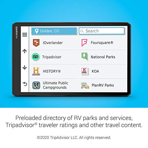 Garmin RV 1090 10" Navigator with Edge-to-Edge Display and Custom Routing Black