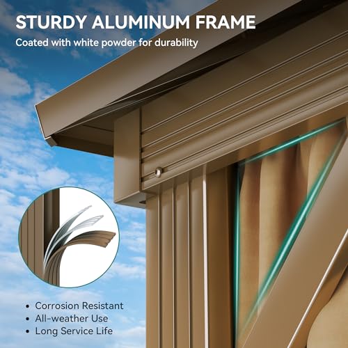 YITAHOME 12X20FT Hardtop Gazebo Bronze