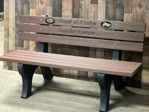 Generic Memorial Park Bench Recycled Plastic Walnut