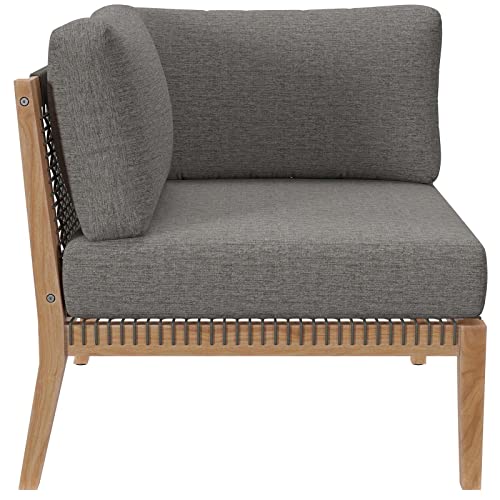 Modway Clearwater Loveseat Gray Graphite