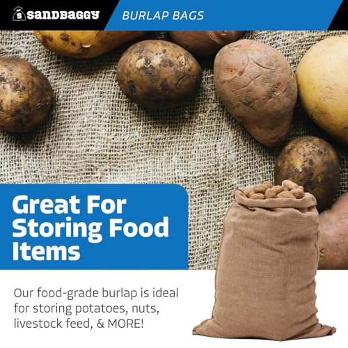 Sandbaggy Burlap Bags 22" x 36" Food Grade Pack of 500 Brown