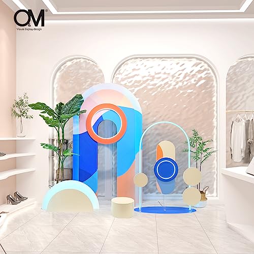 Generic O&M Retail Store Window Display Decoration Visual Merchandising Props Summer Layout Blue