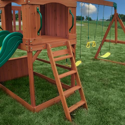 Backyard Discovery Atlantis Cedar Wooden Swing Set Brown