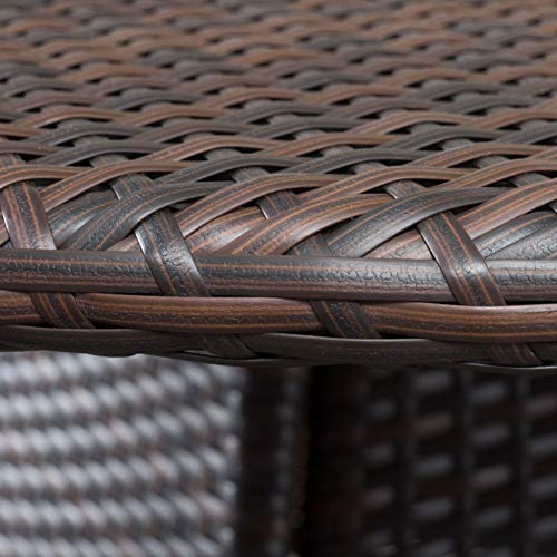 Christopher Knight Home Lennox 7-Pc Outdoor Wicker Dining Set Multibrown
