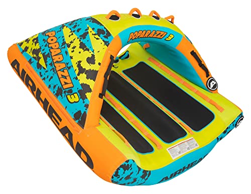 AIRHEAD Sportsstuff Poparazzi 3, 1-3 Rider Towable Tube for Boating Multi-color