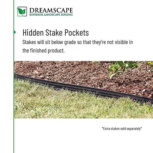 Dreamscape PRO Aluminum Landscape Edging - Easy Install Professional Border - 80ft Total - Black Anodized