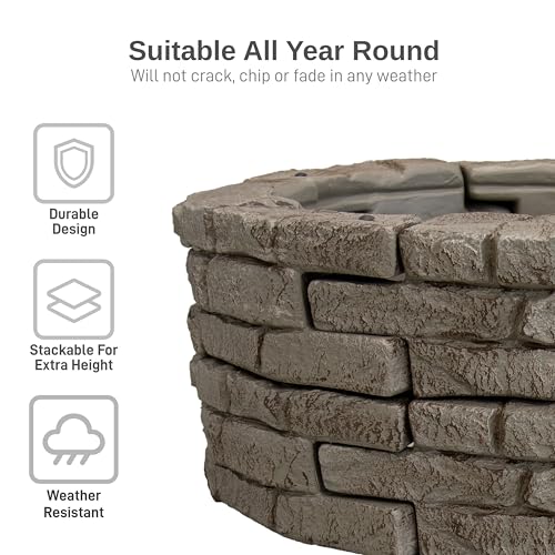 RTS Home Accents Rock Lock Raised Garden Bed Kit 48" Round
