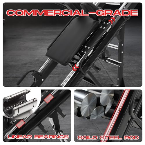 GarveeLife Leg Press Hack Squat Machine Adjustable 2-in-1 Black