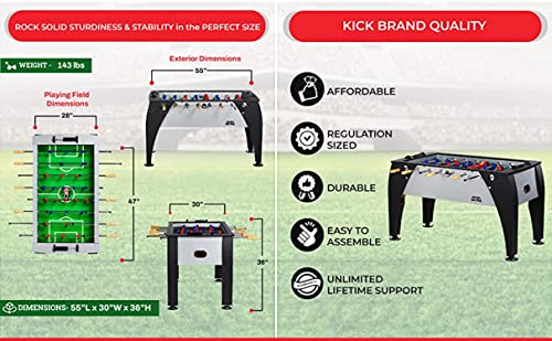 KICK Legend 55" Foosball Table Gray